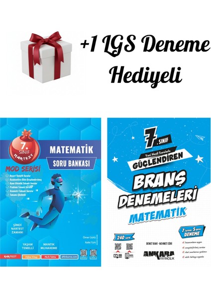 Nartest 7.sınıf Mod Matematik Soru Bankası ve Ankara Güçlendiren Denemeleri +1 Lgs Deneme Hediyeli