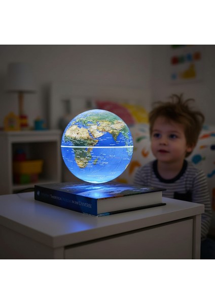 Kitap Şeklinde Manyetik Dönen Işıklı Dünya Küre