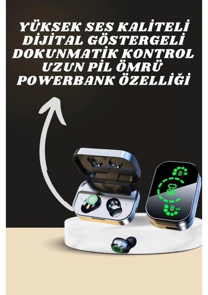Ieg 7 Kordonlu Akıllı Saat ve Aynalı Bluetooth Kulaklık Powerbank Dijital Göstergeli fiyatları