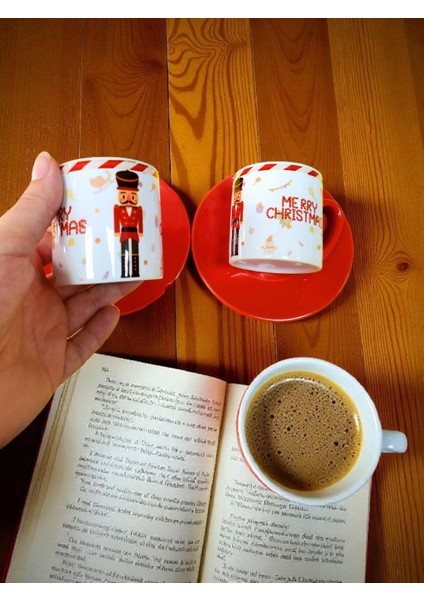 Yılbaşına Özel Kurşun Asker Temalı Kırmızı Türk Kahvesi Fincanı 2'li fiyatları