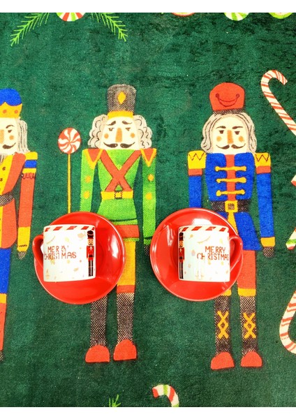 Yılbaşına Özel Kurşun Asker Temalı Kırmızı Türk Kahvesi Fincanı 2'li fırsatları