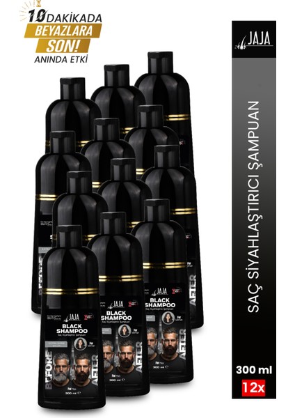 12'li Set Saç Siyahlaştırıcı Şampuanı (Beyazlar Için) 300 ml