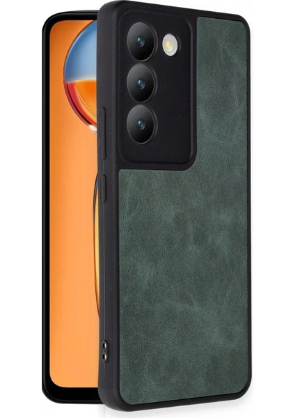 Vivo V30 Lite 4g Kılıf Aras Deri Kapak - Koyu Yeşil fiyatları