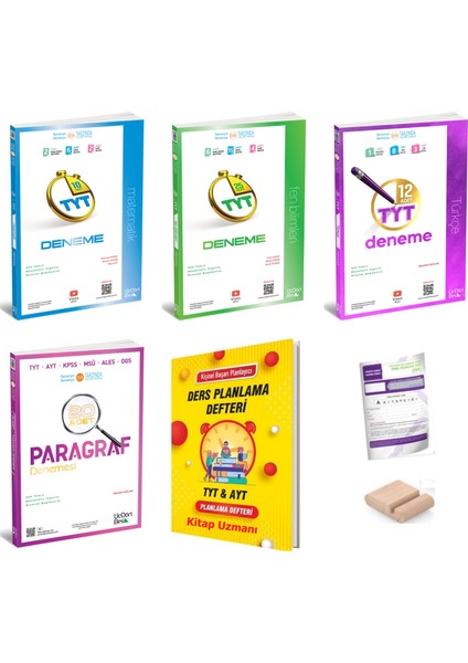 Tyt Sayısal Denemesi / Prg Türkçe Mat Fen / Üçdörtbeş 345 /yks 2026+TYT Deneme+Tlfn Tutucu+Plan Deft