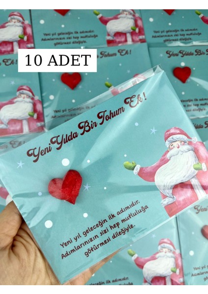 Yılbaşı Hediyesi Kalpli Tohum 10 Adet