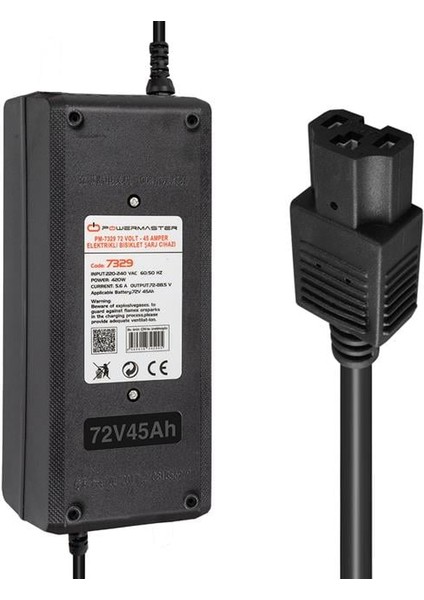 Powermaster PM-7329 72 Volt - 45 Amper Elektrikli Bisiklet Şarj Cihazı