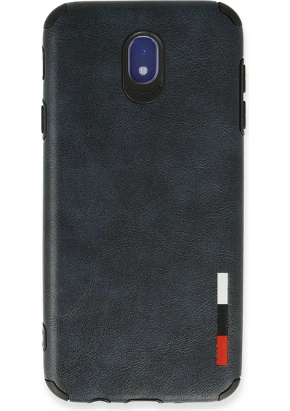 Ieg Samsung Galaxy J7 Pro / J730 Kılıf Loop Deri Silikon - Lacivert