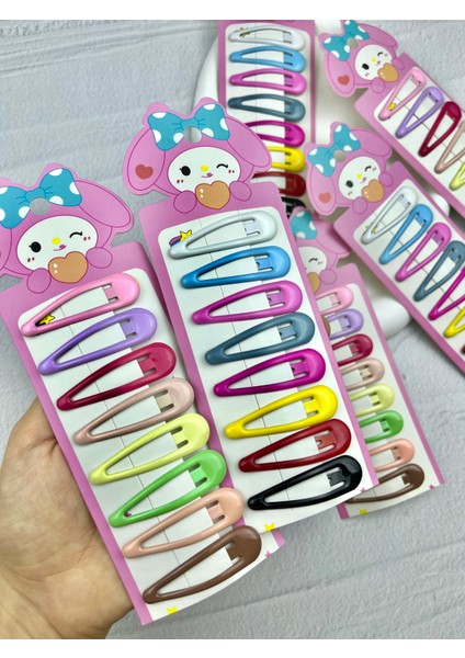 Renkli Çıtçıtlı Toka Seti 1 Set 8’li