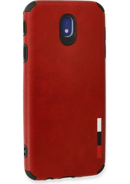 Ieg Samsung Galaxy J7 Pro / J730 Kılıf Loop Deri Silikon - Kırmızı modelleri