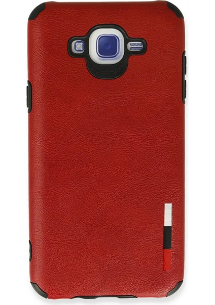 Ieg Samsung Galaxy J7 Kılıf Loop Deri Silikon - Kırmızı