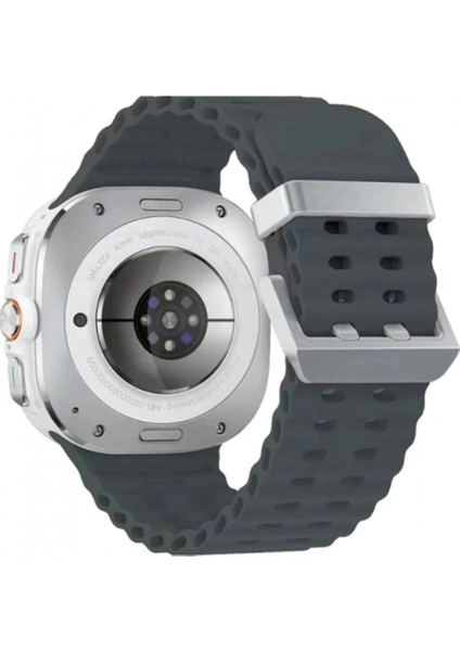 Watch 7 Ultra KR417 Rug Silikon Kordon - Koyu Gri