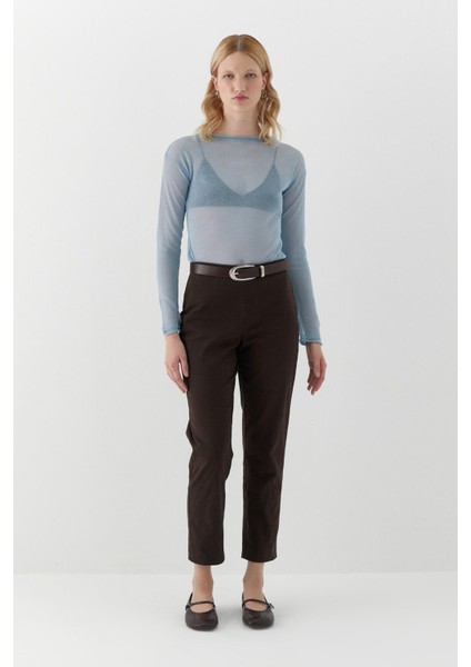 Beli Lastikli Gabardin Pantolon Kahverengi fiyatları