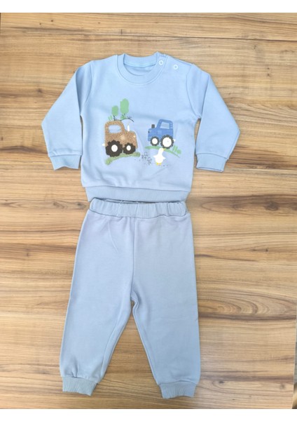 Laura Baby Araba Desenli Erkek Bebek Çocuk Alt Üst Takım