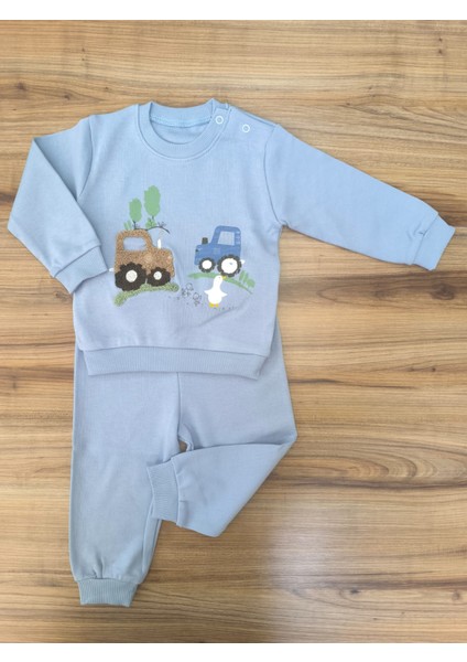 Laura Baby Araba Desenli Erkek Bebek Çocuk Alt Üst Takım