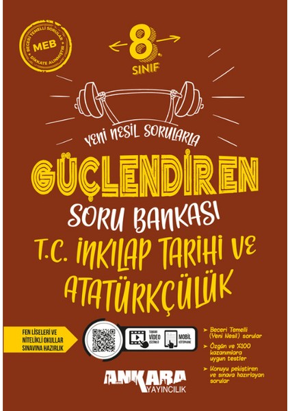 Nartest 8.sınıf (Lgs) Tarih 36 Haftalık Deneme ve Ankara Güçlendiren Soru Bankası + 1 Deneme Hediye modelleri