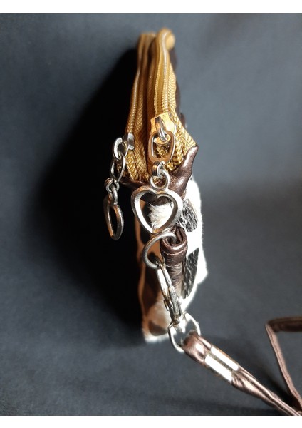 Mryart Beyaz Temalı Leopar Desenli Para Cüzdanı modelleri