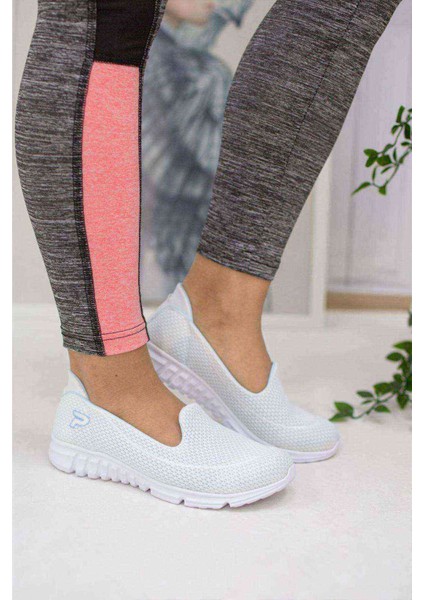Memory Ortopedik Taban Kadın Günlük Ayakkabı - Beyaz