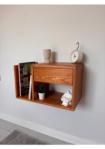 Duvara Monte Masif Çam Ağacı Komodin