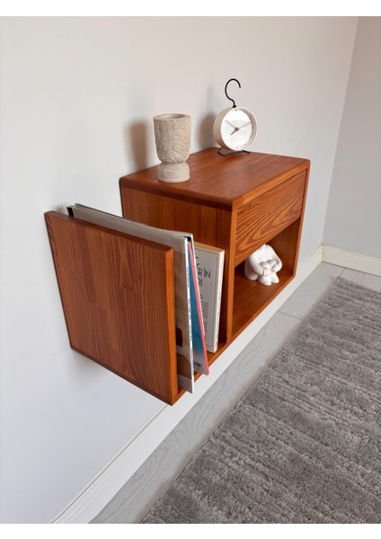 Duvara Monte Masif Çam Ağacı Komodin fiyatları