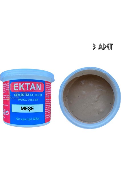 Masif ve Ahşap Tamir Macunu Meşe 220 Gr. - 3 Adet