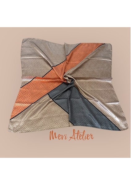 Renkli Desenli Fular 90 x 90