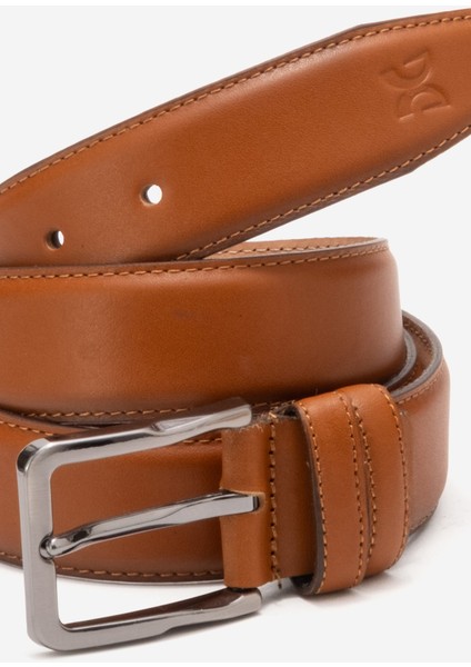 Hakiki Deri 3.5cm Erkek Takım Elbise Dikişli Klasik Kemer 518 Taba modelleri