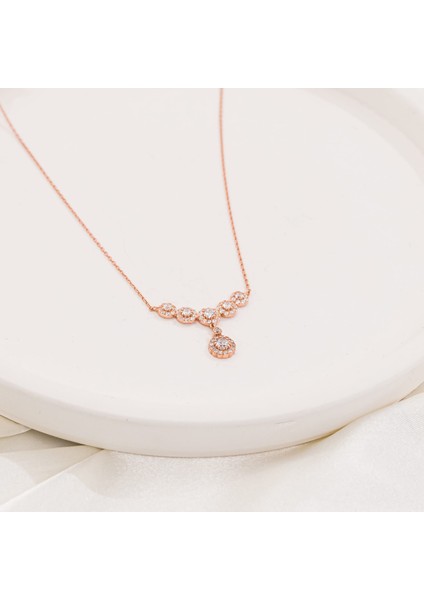 Yuvarlak Anturaj Abiye Gümüş Kolye fiyatları