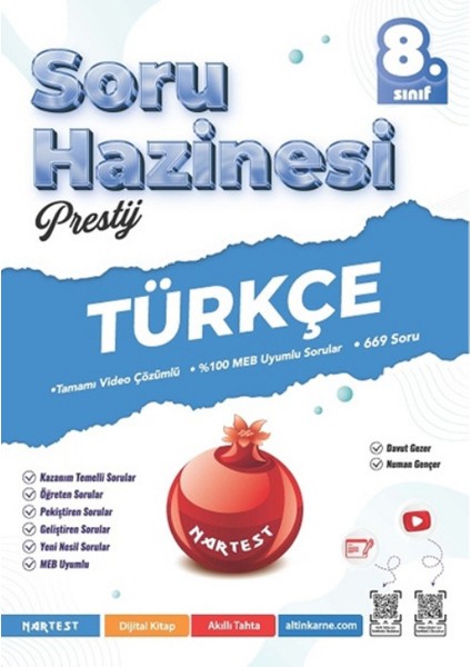 Nartest 8.sınıf (Lgs) Türkçe Prestij Soru Hazinesi, Ankara 32 Haftalık Deneme +1 Lgs Deneme Hediyeli fiyatları