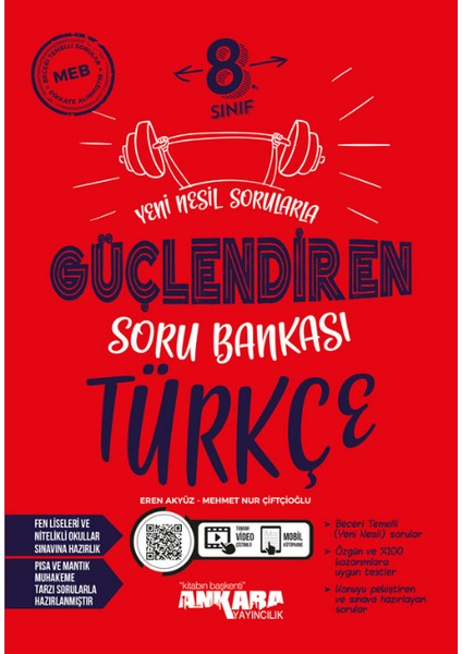 Nartest 8.sınıf (Lgs) Türkçe 36 Haftalık Deneme ve Ankara Güçlendiren Soru Bankası + 1 Deneme Hediye modelleri