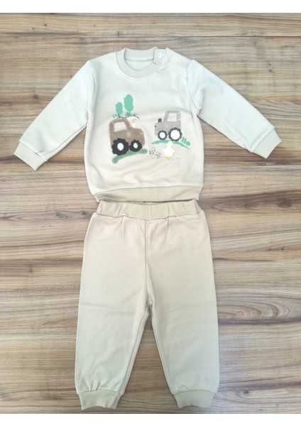 Laura Baby Araba Desenli Erkek Bebek Çocuk Alt Üst Takım