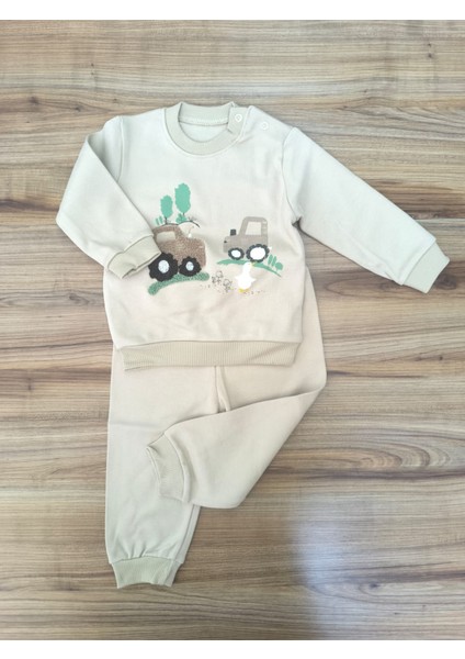 Laura Baby Araba Desenli Erkek Bebek Çocuk Alt Üst Takım