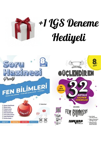 Nartest 8.sınıf (Lgs) Fen Prestij Soru Hazinesi, Ankara 32 Haftalık Deneme + 1 Deneme Hediyeli