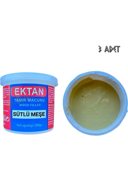 Masif ve Ahşap Tamir Macunu Sütlü Meşe 220 Gr. - 3 Adet