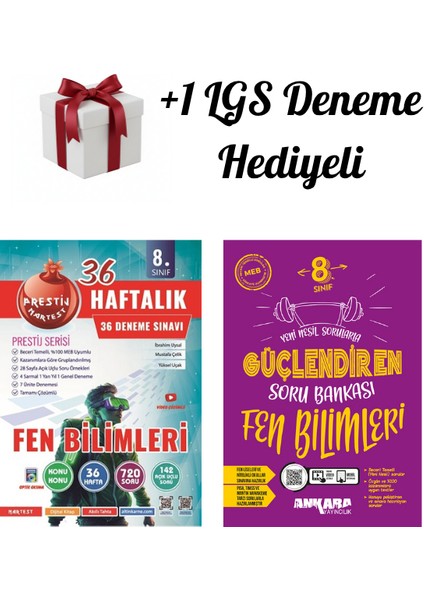 Nartest,ankara 8.sınıf (Lgs) Matematik 36 Haftalık Deneme Güçlendiren Soru Bankası + 1 Deneme Hediye