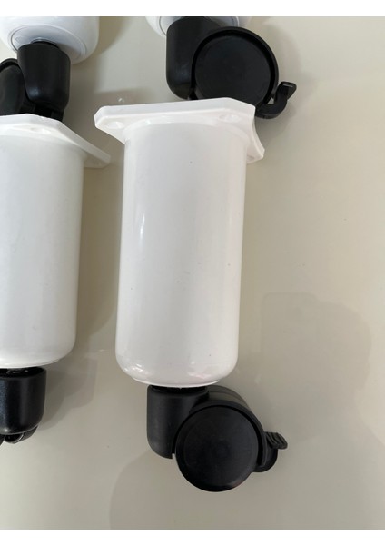 Tekerlekli Frenli Kilitli Sihirli Sehpa Ayağı Lüx 20 cm 4 Adet Bohem Ayak 360 Derece Beyaz fiyatları