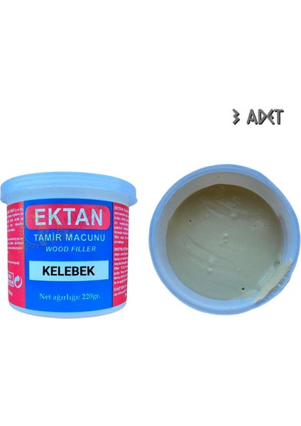 Masif ve Ahşap Tamir Macunu Kelebek 220 Gr. - 3 Adet