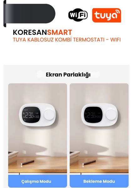 Tuya Kablosuz Kombi Termostatı Wifi - RF bağlantılı fiyatları