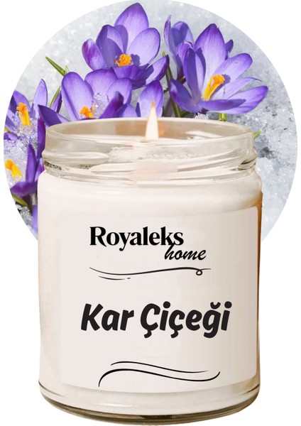Doğal Özel Seri Kokulu Dekoratif Kavanoz Mum 210 cc - Kar Çiçeği - Ryl