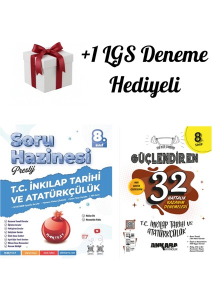 Nartest 8.sınıf (Lgs) Tarih Prestij Soru Hazinesi ve Ankara 32 Haftalık Deneme + 1 Deneme Hediyeli