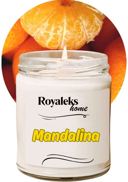 Doğal Özel Seri Kokulu Dekoratif Kavanoz Mum 210 cc - Mandalina Esansı - Ryl