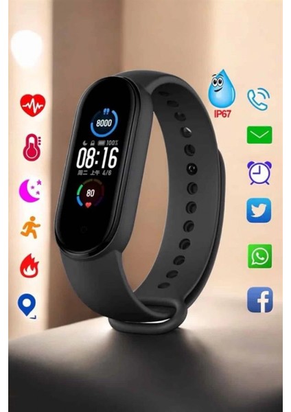 Akıllı Bileklik Fitness ve Sağlık Için Akıllı Bileklik Adım Sayar, Kalp Atışı, Uyku Izleme indirimleri