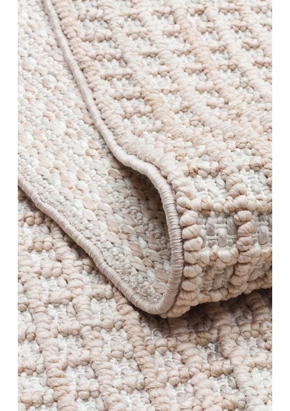 Cunda 01 Grey Beıge Yumuşak Dokulu Hav Toz Vermeyen Bukle Dokuma Salon, Mutfak, Koridor Halısı