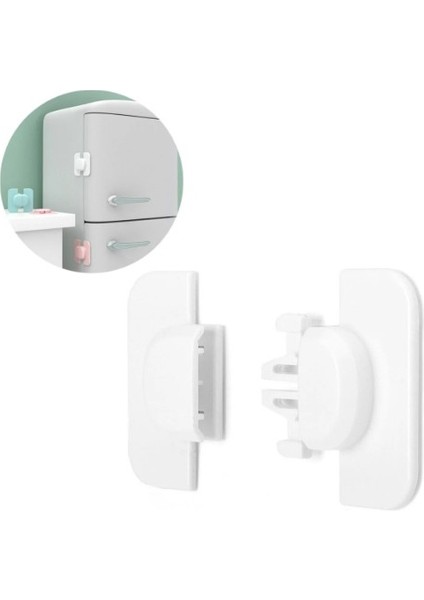 Yapışkanlı Geçmeli Dolap Çekmece Buzdolabı Bebek Çoçuk Koruruyucu Güvenlik Kilidi Kilit Renk Asorti