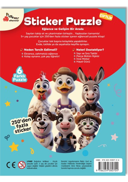 Sticker Puzzle - Çiftlik, Çıkartmalı Yapboz Etkinlik kitabı fiyatları