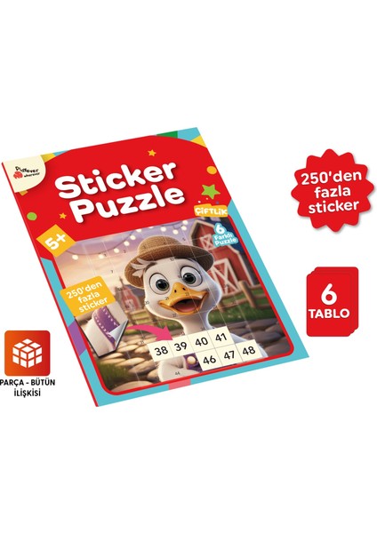 Sticker Puzzle - Çiftlik, Çıkartmalı Yapboz Etkinlik kitabı modelleri