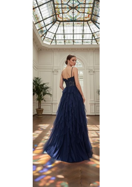 Taş Işlemeli Katkat Tül Elbise fiyatları