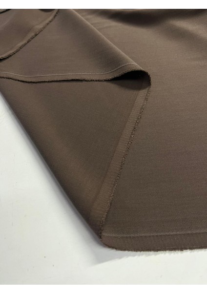 Kahve Rengi Taşlanmış Keten Kumaş Çift En 150 cm Elbise Etek Gömlek Ceken Pantolon Takım Giyim