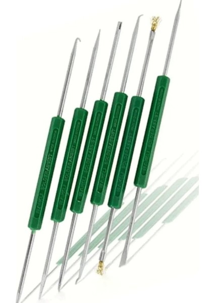 6 Lı Set (Iğne Çatal Rayba Bıçak Fırça Uç Talaş Tutucu) Entegre Elektronik Cihaz Sökme ve Açma Seti