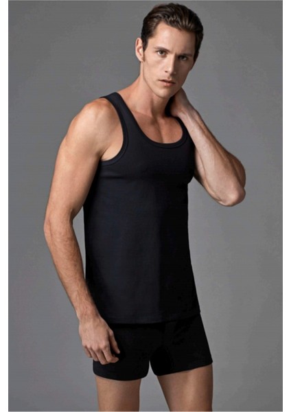 Erkek Tekli Siyah Micro Modal Askılı Likralı Atlet fiyatları