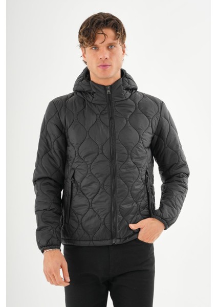 Erkek Reguler Fit Çok Hafif Kışlık Kapitone Mont